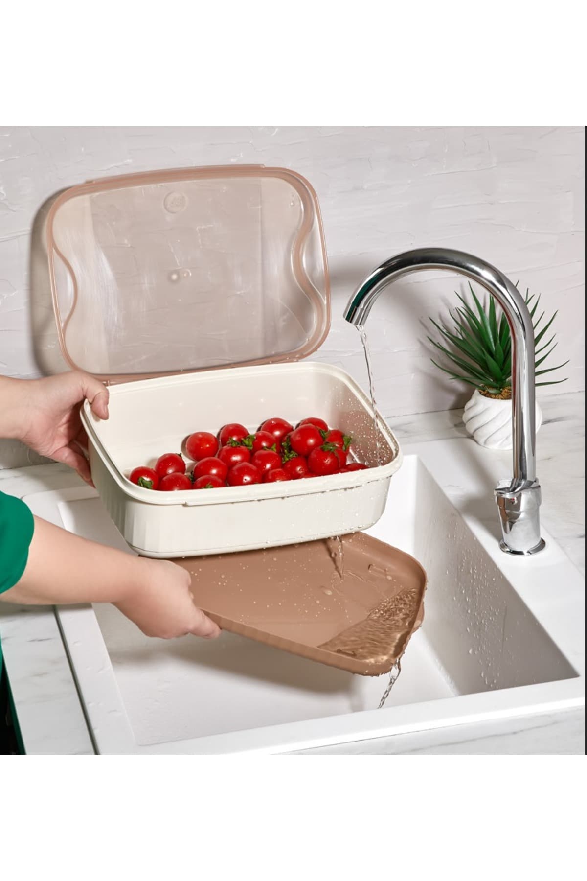 Rüya Süzgeçli Saklama Kabı Kumsal Renk 4500 ml